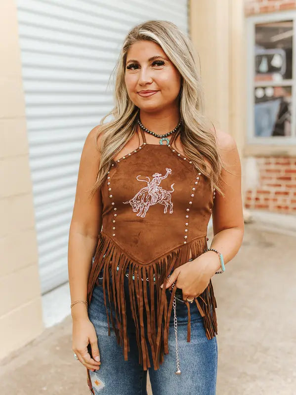 The Rodeo Rider Fringe Halter