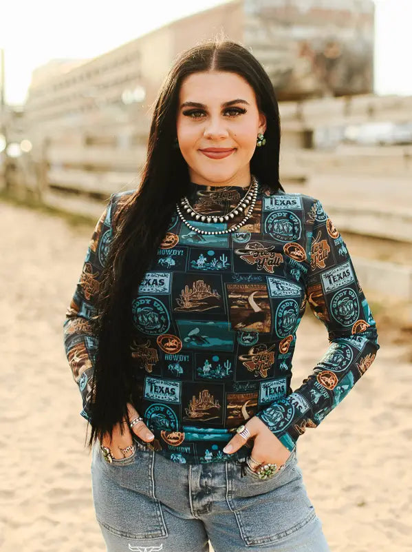 The Texas Turquoise Mesh Top (PRE-ORDER)
