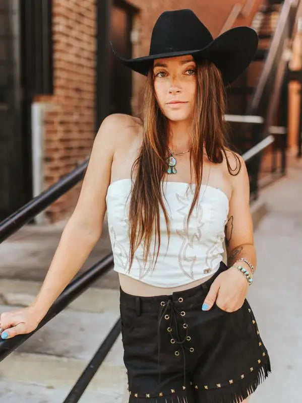 Leather Boot Tie Back