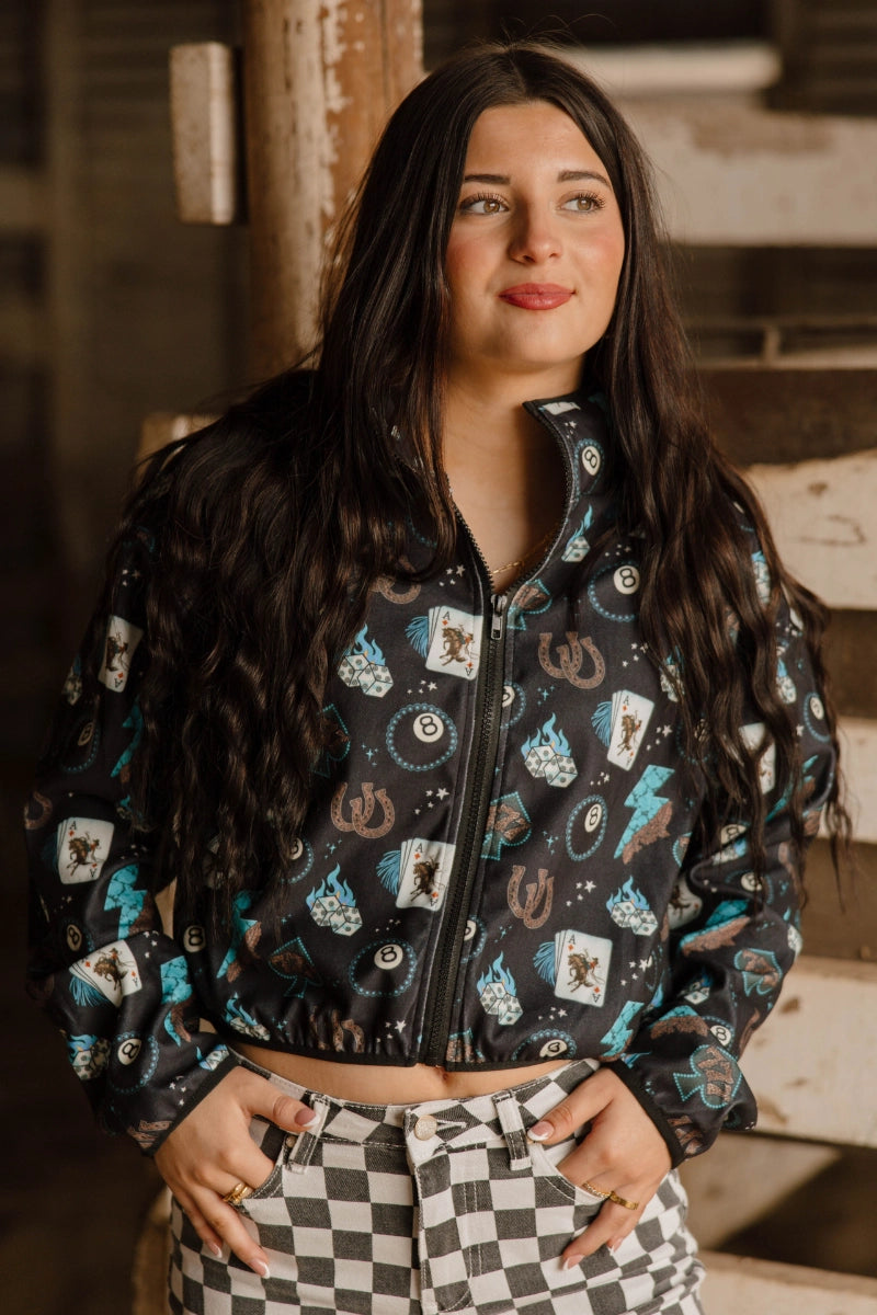 Cowgirl Charm Plus Cropped Jacket