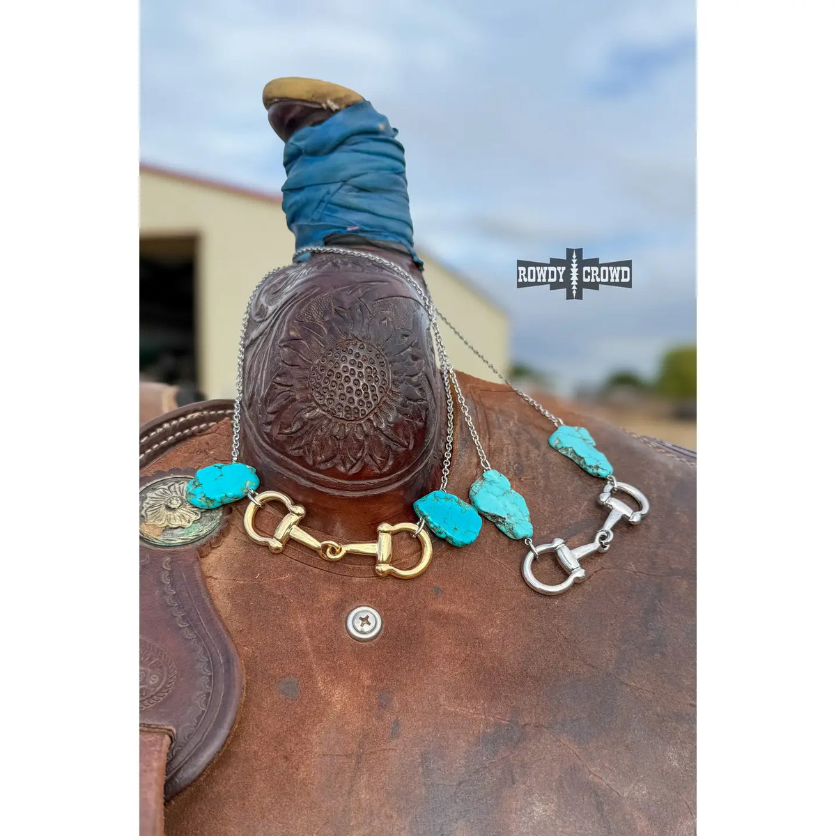 Teal Bit necklace