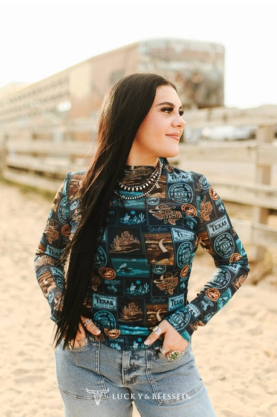The Texas Turquoise Mesh Top (PRE-ORDER)