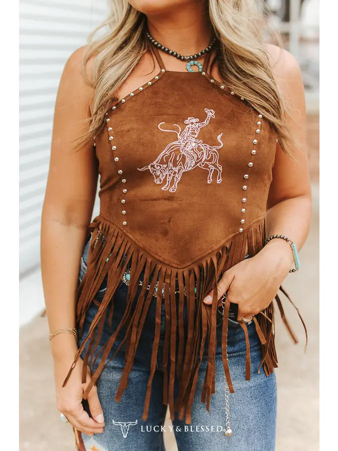 The Rodeo Rider Fringe Halter
