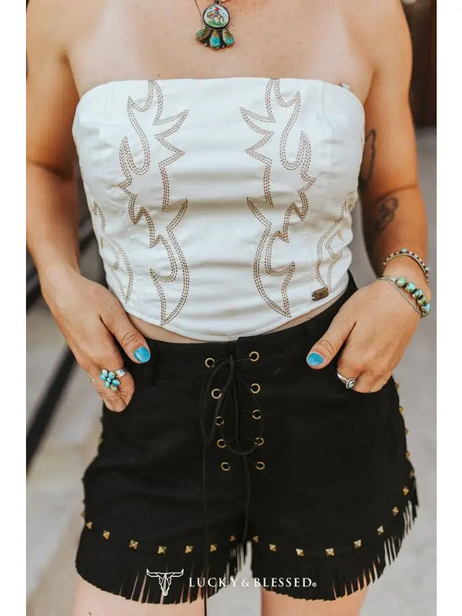 Leather Boot Tie Back