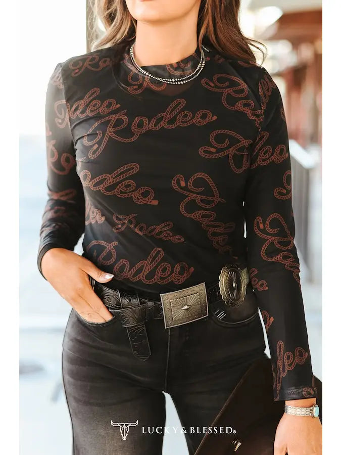 Rodeo Rebel Mesh Top