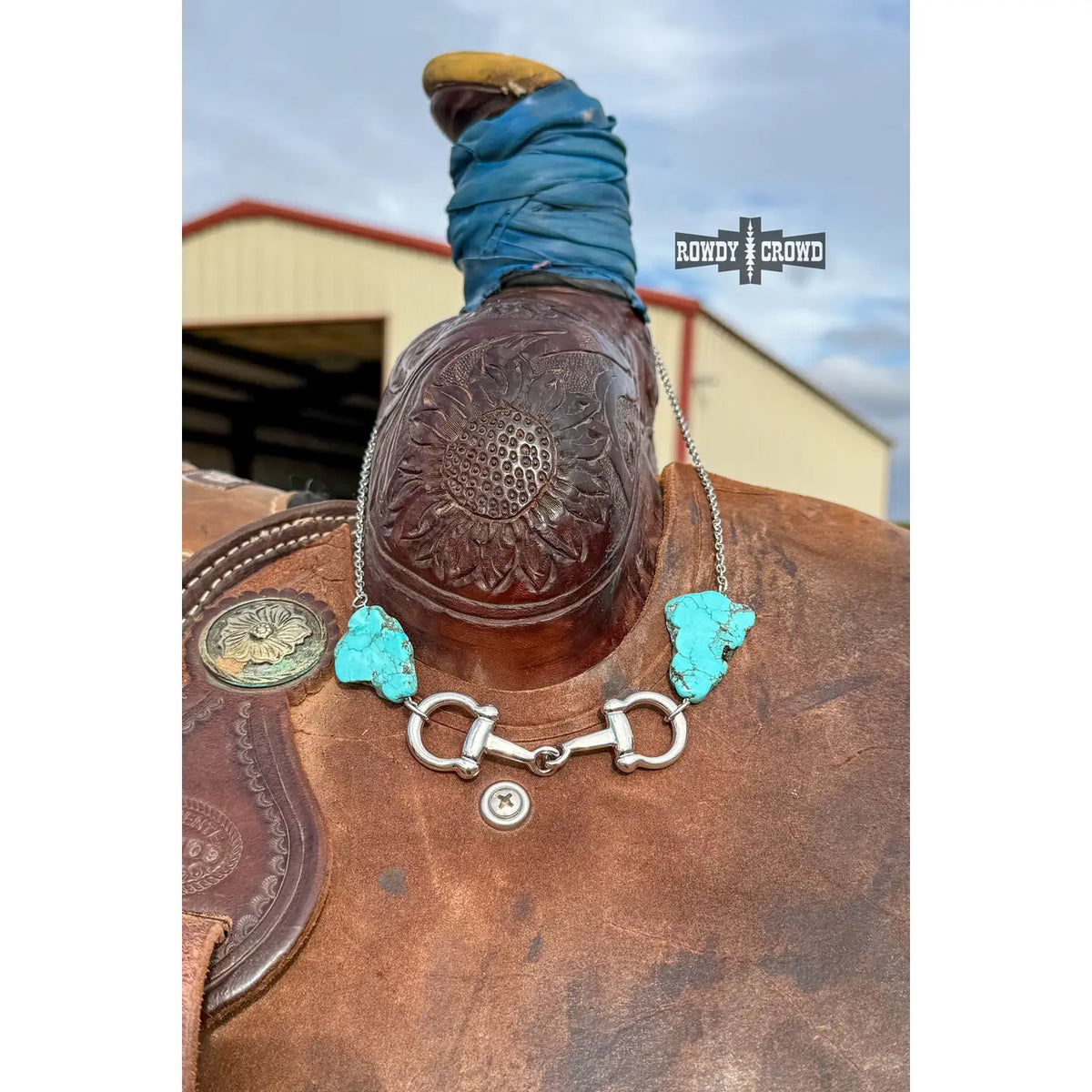 Teal Bit necklace