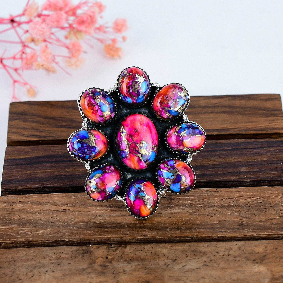 Pink Dahlia Ring