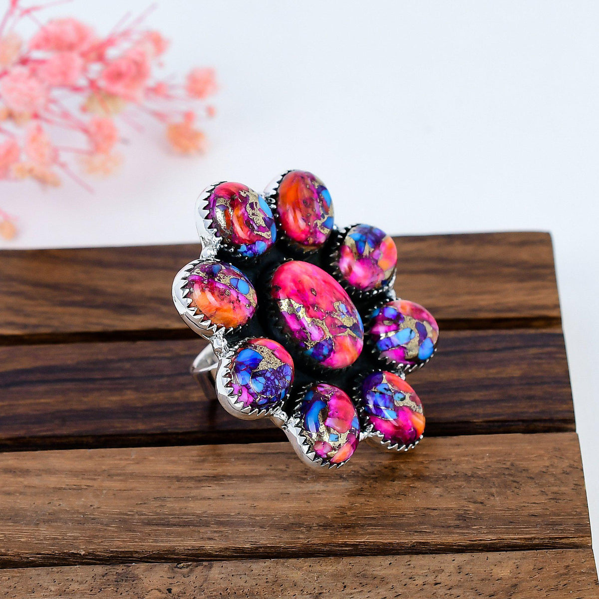 Pink Dahlia Ring