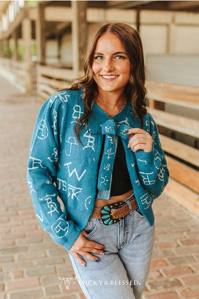 The Teal Cattle Sweater