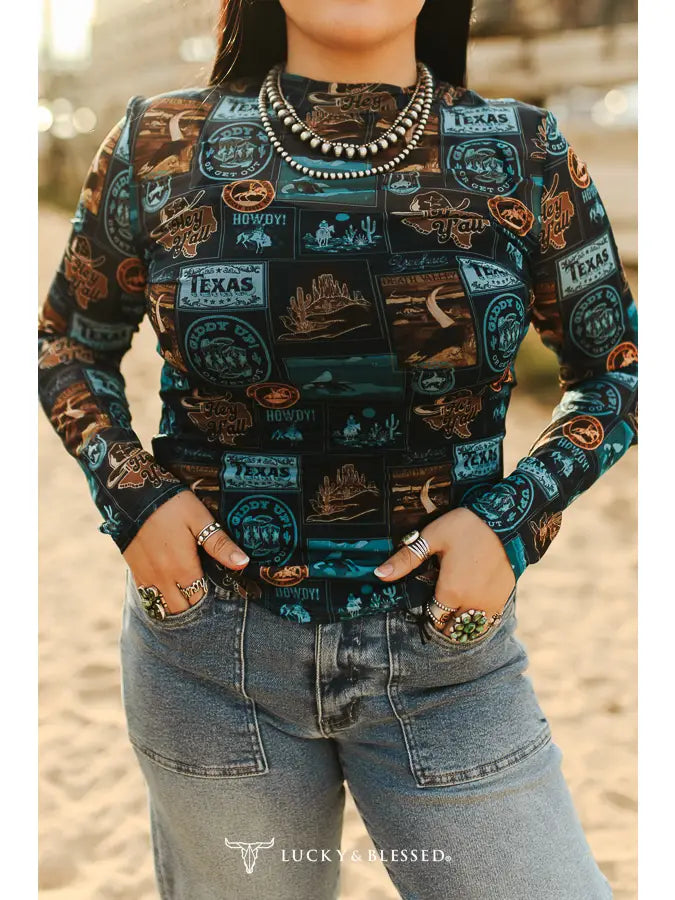 The Texas Turquoise Mesh Top (PRE-ORDER)