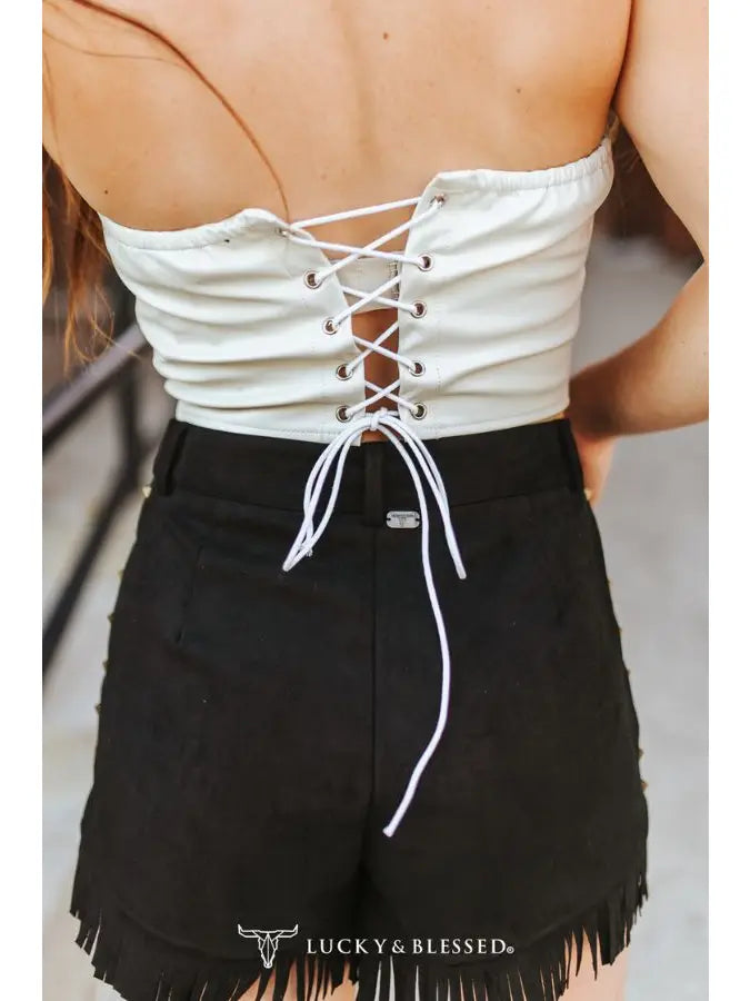 Leather Boot Tie Back
