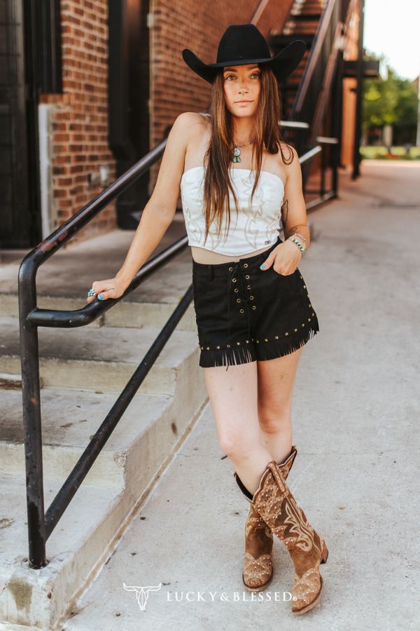 Leather Boot Tie Back