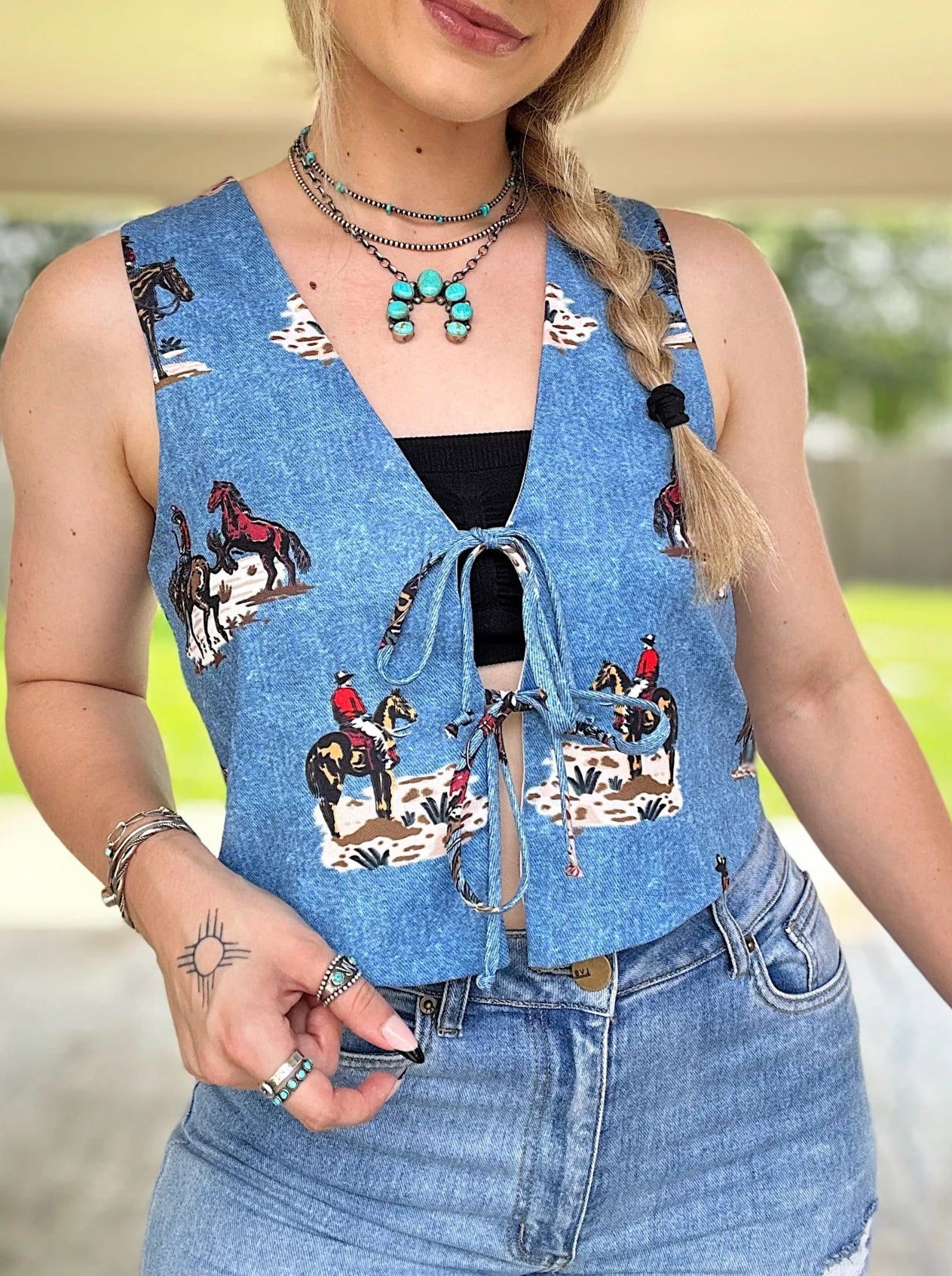The Wranglin’ Cowboy Tie Vest